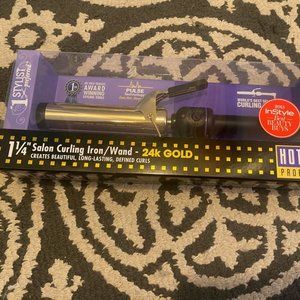 HotTools 1 1/4 inch 24K Gold Curling Iron/Wand NWT